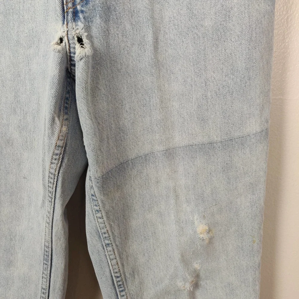 Vtg Levi's Jeans Women's 26 550 Light Wash Tapered Zip Fly 90's Distressed_3